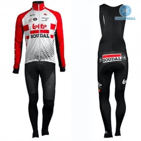 Completo Maglia ML + Pantaloncino con bretelle ML 2019 Lotto Soudal Winter Invernale N001